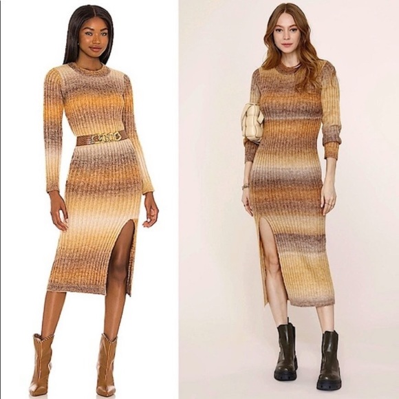 HEARTLOOM Marina Ombré Stripe Sweater Dress NWT Large - Picture 11 of 12